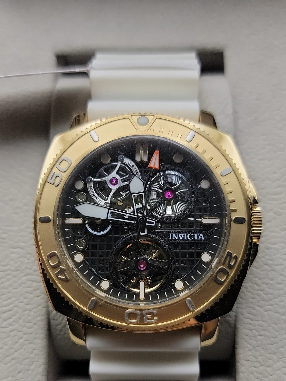 69464 Invicta Sea Hunter Obsidian Automatic Men's Watch w/ Skeleton Dial 44mm